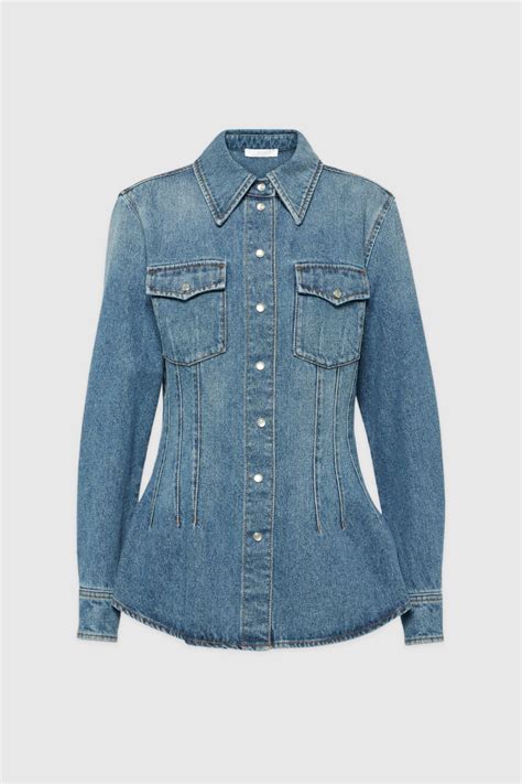 chloe denim shirt